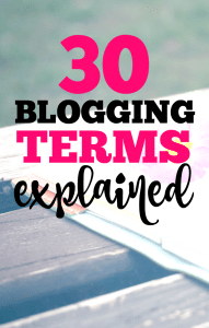 30 blogging terms demystified. 