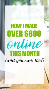 This November, I made over $800 from my blog. You can make money blogging, too! Find out how.