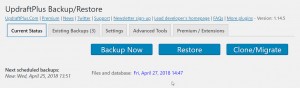 Manual Backup and Restore